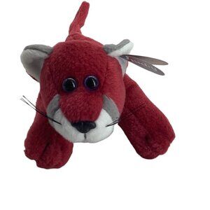 Ciber 40 Years Promotional Ruby Kitten Cat Plush Stuffed Animal  7" Long RARE